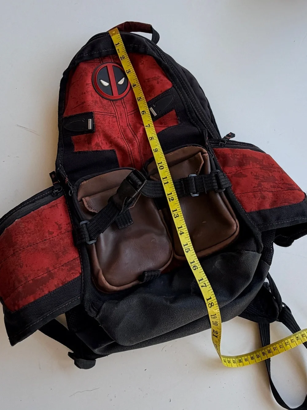 Marvel Deadpool Tactical Backpack FAIR CONDITION Large Bookbag Adjustable Straps